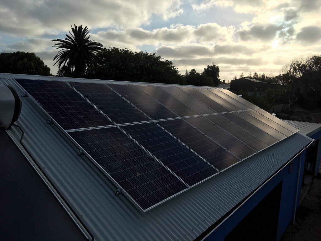 solar panel installed on roof