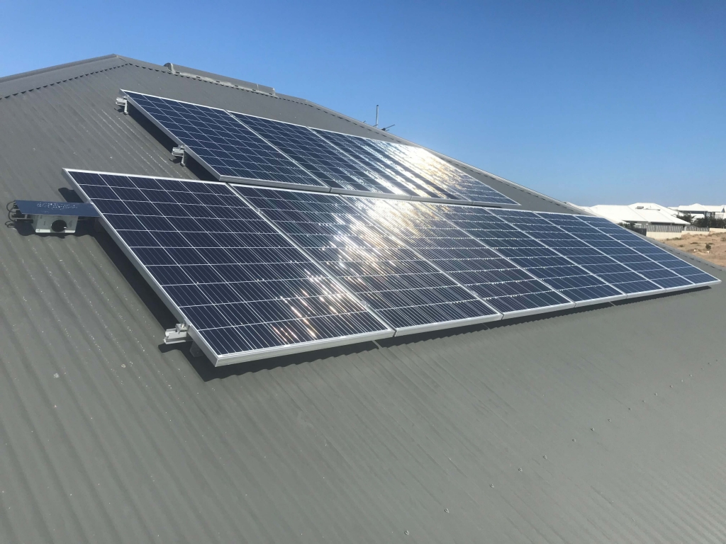 solar panels installed on roof